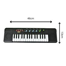 Un Juguete Eléctrico, Un Piano Electrónico, Con Canciones, Tocable, Adecuado Para Jóvenes Y Niños - Negro - Ver 4