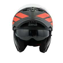 AINHFAAD Motorcycle Modular Full Face Helmet Flip Up Dual Visor Model 90 - 10 Types, M-L Sizes - Evolutionary Red - View 3