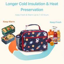 Bagseri Kids Lunch Bag Boys - Insulated Lunch Box For Kids Reusable Leak-Proof Boys Lunch Bag Toddler Lunch Box For Daycare And School, Space Astronaut - 01 Space Astronaut - View 4
