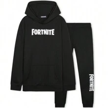 Fortnite Tracksuit Set Comfy Loungewear Activewear Gaming Gift - Black - View 1