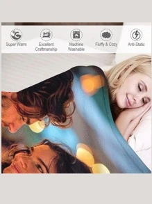 1 pieza Mantas personalizadas con fotos, mantas y cobijas personalizadas con fotos, regalos para novia, novio, manta personalizada con foto, personalizado te amo regalos, regalo de cumpleaños para mujer, novia, novio, esposa, esposo, lavable a máquina, resistente a rasgaduras, manta personalizada de Navidad y vacaciones a medida para mujer y hombre, tamaño de viaje - Rojo - Ver 10