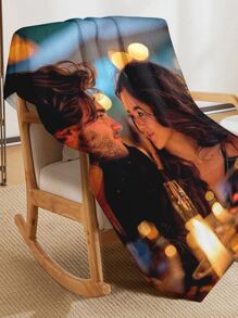 1 pieza Mantas personalizadas con fotos, mantas y cobijas personalizadas con fotos, regalos para novia, novio, manta personalizada con foto, personalizado te amo regalos, regalo de cumpleaños para mujer, novia, novio, esposa, esposo, lavable a máquina, resistente a rasgaduras, manta personalizada de Navidad y vacaciones a medida para mujer y hombre, tamaño de viaje - Rojo - Ver 8