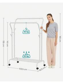 SONGMICS Fixed Clothes Drying Racks - One Size White - View 5