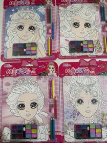 1pc Random Sticker Makeup Toy Set, Diy Doodles & Watercolor Painting, For Creative Artwork And Handicraft