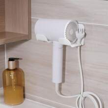 2pcs Hair Dryer Holder Rack, No Drilling Required Bathroom Wall Mount Blow Dryer Organizer Stand - Multicolor - View 4