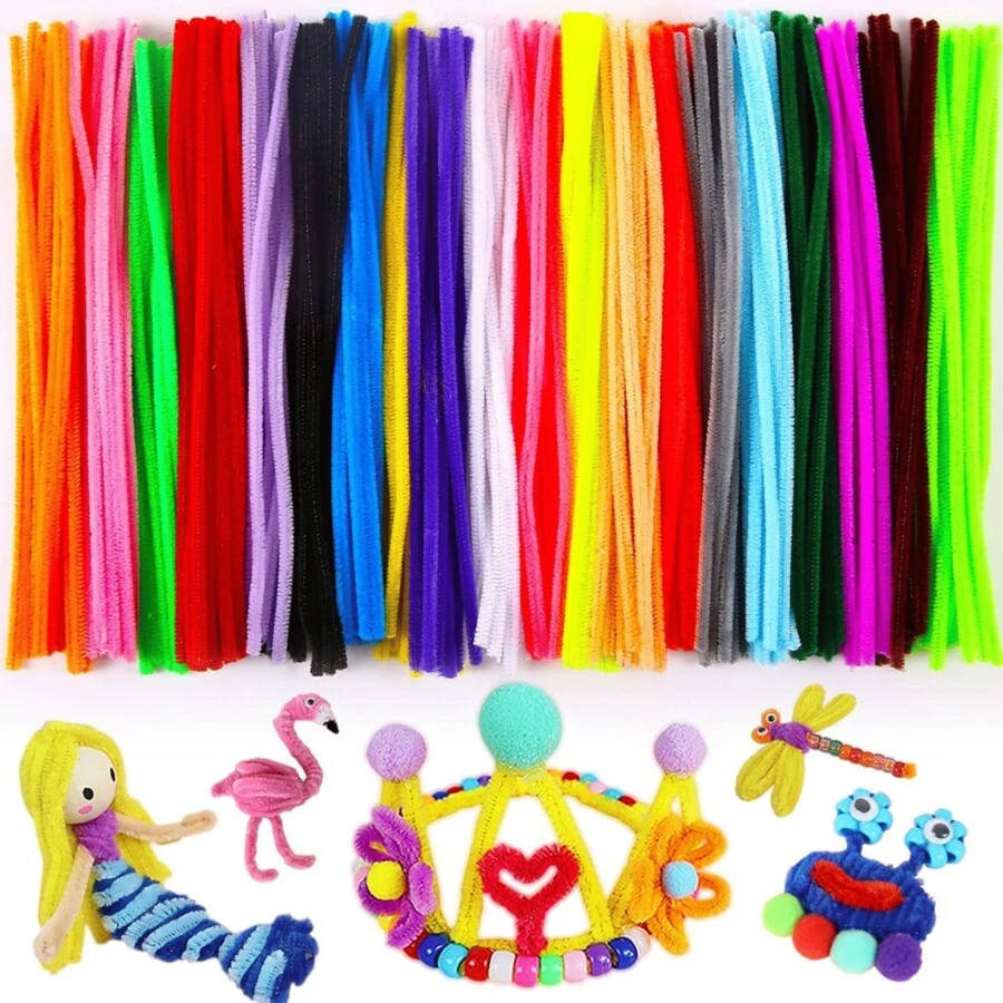 100 Chenille Stems/Pipe Cleaner Choose Color Assorted DIY Craft DIY Play Toy Kid - 彩色 - 查看 1