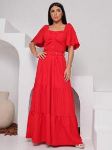 Women Dresses - Red - View 3