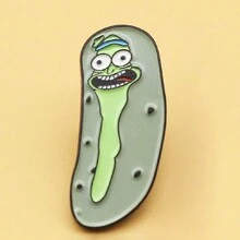 1pc Funny Cartoon Pickles Adorn Cute Book Bags With Badges- Alloy Humor Pin - One-Of-A-Kind Fashion Accessory For Unforgettable Style Pin For Clothes Bag Charm School Office Accessories Shirts Jacket Jewelry Halloween Autumn-Winter Accessories, Suitable For Teens, Youth, Men, Casual, Outdoor, Athletic, Vacation, Graduation Gifts, Birthday, Daily Wear Clothes Pin Teacher Gifts Halloween Accessories Teachers Day Costume Accessories Bag Charms Christmas Men Gifts Bag Pins - Multicolor - View 6