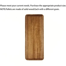 1/2 piezas, Bandeja de madera de acacia, bandejas rectangulares de madera maciza, bandejas ovaladas de madera, son perfectas para separar especias, aperitivos, té, platos principales y carnes, platos de servir