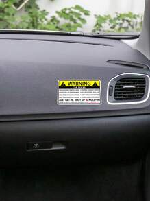 Vehicle Interior Warning Sticker Sun Visor Window Graphic Bumper Waterproof Car Stickers Car PVC Vinyl Film Decal 1pc