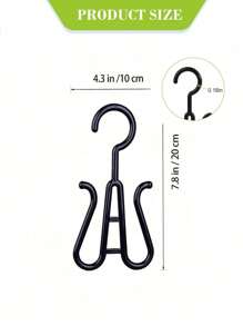 6 件装假发袋接发架假发收纳架可装多个假发接发衣架接发收纳袋假发收纳盒可装多个假发 - 黑色 - 查看 28