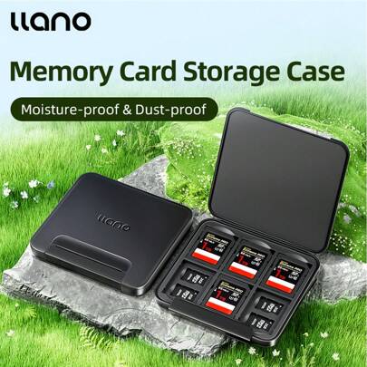 Llano Card Case Holder Water Resistant & Anti-Shock Memory Card Case For SD/Micro SD TF Card Carrying Storage Organizer Protector Cover With Labels