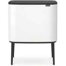 Brabantia Bo Touch Bin - 36L Inner Bucket White Waste Bin - Soft-Touch - White-1innerbucket(36L) - View 1