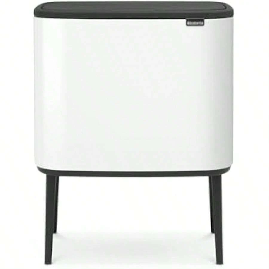 Brabantia Bo Touch Bin - 36L Inner Bucket White Waste Bin - Soft-Touch - White-1innerbucket(36L) - View 1