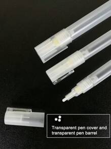 Refillable Paint Pen Empty Marker [1mm-15mm], Clear White Acrylic Permanent Empty Paint Marker, Fillable Paint Pens For Rock Painting, Ceramics, Glass, Graffiti, Stone, Art, And DIY Back To School