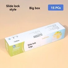 10 piezas Bolsas con cierre hermético para alimentos, bolsas para mantener frescos vegetales y frutas, extienden la conservación de los alimentos, aplicable para almacenamiento categorizado, bolsas de almacenamiento para refrigerador, disponibles en sets de 10 piezas/15 piezas/20 piezas/25 piezas - Multicolor - Ver 12