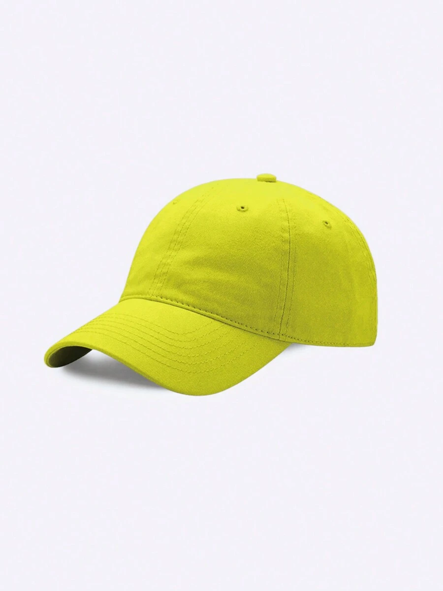 Men's Casual Pure Color Baseball Cap - Amarillo Fiorescente - View 1