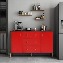 1卷红色纯色自粘墙纸，尺寸：15.7英寸 x 196.8英寸/118.1英寸/39.3英寸，PVC哑光磨砂表面，加厚防水，易于清洁，可移除贴纸，适用于卧室、客厅、酒店墙面、家居装饰、厨房台面、餐具、家具翻新。DIY安装，易于粘贴和移除。翻新贴纸，可粘贴于墙板、墙纸上，春季装饰，焕新您的家。Rama装饰贴纸，生日毕业礼物。 - 紅色 - 查看 6