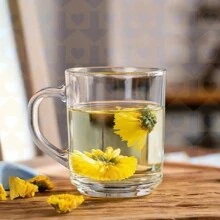 Jogo 2 Canecas Vidro Transparente 250ML Chocolate Quente Cha Cafe