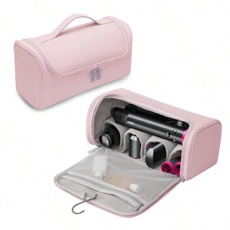 Portable Hand-Held Hair Dryer Storage Bag Hair Straightener Storage Bag Curling Iron Storage Bag Is Made Of Scratch-Resistant And Wear-Resistant High-Quality Waterproof Material And Plush Lining, Which Can Better Protect The Machine And The Necessities Of Student Dormitory, Ideal For Travel. Makeup Bag Makeup Bags Makeup Organizer Make Up Organizer Makeup Storage