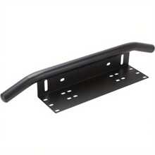 License Plate Mounting Bracket LED Light Bar Front Holder Universal License Plate Mounting Bracket Front Bar Bumper For Off Road Light Bar(Black) - Black - View 1