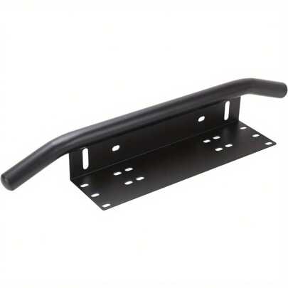 License Plate Mounting Bracket LED Light Bar Front Holder Universal License Plate Mounting Bracket Front Bar Bumper For Off Road Light Bar(Black)