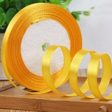 1pc Ribbon DIY Handmade Rose Hair Clip, 1cm/2cm Width 22m Length Satin Ribbon, Cake Candy Box Packaging Decoration Ribbon, Wedding Supplies - Multicolor - View 52