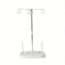 缝纫机可调节线架支架、3 个线轴支架、家用缝纫机配件（带塑料底座和纸质说明书）、兼容包缝机