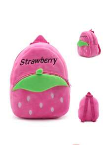 幼儿背包动物园毛绒迷你背包动物卡通旅行包适合男宝宝女宝宝 - 粉色 - 查看 2