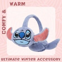 Disney Stitch Fluffy Earmuffs Cosy Winter Accessories Cute Gift - Purple - View 3