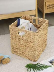 1 Stück faltbarer handgewebter Aufbewahrungskorb, Webkorborganizer, Korbaufbewahrung für Regale, Schlafzimmer, Wohnzimmer, Kinderzimmer, Küche, Küchenhelfer, Küchenausstattung, Make-up Organizer, Hochzeitsartikel, Blumendekoration, Haushaltsgegenstände, Tisch, Heimdekoration, Heimorganisation und Aufbewahrung, Raumdekoration, Schlafzimmer Raumdekoration, geometrisch geflochtene Boho-Körbe, Holz-Rattan-Pflanzentopfhalter, natürliche Seil-Deko für Küstenhaus-Outdoor-Bereiche