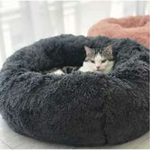 Pettorina rotonda per gatti, cuccioli e cani, taglia media e grande, morbido cuscino, cuccia per hot dog, borsa invernale in pelle 100 cm