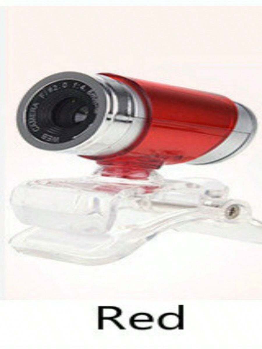 480P High-Definition Camera - Red - View 1