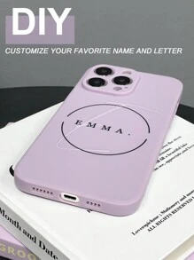 1 Piece Customized Name Phone Case, Personalized Name Design Case, Customized Name Case, Personalized Phone Case With Picture, Custom Image Phone Case, Anniversary Gift, Valentine's Day Gift, Birthday Gift, Wedding Gift, Mother's Day Gift, Father's Day Gift, Best Friend Gift, Gift For Mom/Dad, Gift For Boyfriend, Gift For Boyfriend, Compatible With 11/12/13/14/15promax, Galaxy A15/A25/ A35/A55/S23/24ultra Series