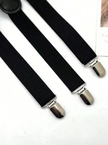 1 件可调节纯色吊带，弹性 Y 型后背男女通用吊带，配有重型金属夹，适合青少年、夏季休闲户外运动或度假旅行、毕业礼物、生日礼服配饰或日常穿着 - 彩色 - 查看 4