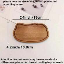 1pc Sandalwood Tray, Wooden Plate, Wooden Tray, Snack Tray, Food Tray, Tea Set Tray, Household Tray, Dessert Tray, Restaurant Tray, Kitchen Tray, Breakfast&Dinner Tray, Fruit Tray, Dinner Tray Christmas Gift