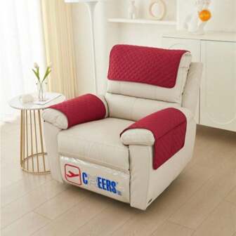 Funda impermeable y antideslizante para sillón reclinable de unicolor simple, toalla para el reposabrazos de sillón individual, funda de cojín duradera