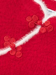 Balabala 女童红色针织毛衣，新年款式，2025年春季时尚上衣 - 中國紅 - 查看 9