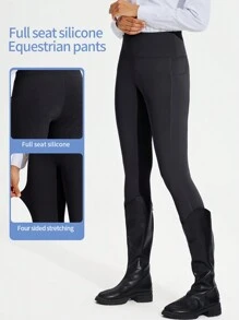 ROYALS MATTINI Women Equestrian Clothing, Horse Riding Pants Jodhpurs, Horse Riding Pants, Breeches Pants, Equestrian Riding Breeches, Full Seat Riding Breeches, Riding Breeches, Women Equestrian Pants Spring And Summer Women's Riding Pants Full Seat Silicone Non-Slip Wear-Resistant Equestrian Pants Double Side Pockets Riding Tights Suitable For Riding And Horse Riding Women's Equestrian Sports Pants Quick Drying