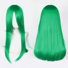 FULCRUM 24 Inch Pink Blue Green Black Anime Costume Long Straight Cosplay Wig Heat Resistant Synthetic Fibers Wig For Party Halloween Christmas