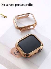 1pc Compatible Protective Case Cover 38mm 40mm 41mm 42mm 44mm 45mm 46mm 49mm, 2026 New Summer Product, PC Hard Material Electroplated Rose Gold Gold Silver Starry Sky Hollow Frame Watch Protective Frame Suitable For Watch Ultra 2 1 SE S9/8/7/6/5/4/3/2/1 Series Men Women Watch Lovers Replacement SmartWatch 38/40/41mm 42/44/45/49mm Compatible Protective Case, Mother's Day Gift, Teacher's Day Gift, Graduation Gift - Rose Gold - View 3