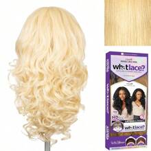 Sensationnel What Lace 13X6 Wigs - Latisha Lacefrontal Hand Tied Glueless Synthetic With Natural Density Preplucked Hairline (Off Black 1B) - בלונד בהיר 613 - ראה 10