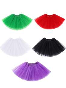 1pc/5pcs 80s Style Women Princess Tutu Skirt, Birthday Party, Holiday Carnival, Prom Dance, Ballet Performance Costume, Celebration Cosplay Costume Dress Halloween