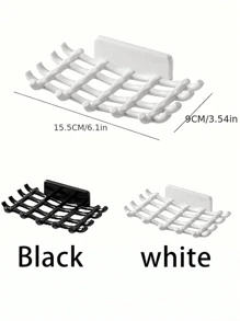Checkered Soap Dish Wall Mounted Drainage Rack, Bathroom Hanging Soap Holder, Novelty Bathroom Accessories, No-Drill Installation Home Bathroom Decor Fall Decor Back To School