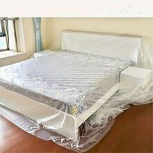 2 pièces Housses de rangement pour canapé en plastique, housse de relax transparente imperméable et anti-poussière, housse de canapé-lit 2 places pour protection des meubles lors du déménagement et du stockage, idéal pour les applications industrielles