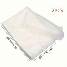 2 pièces Housses de rangement pour canapé en plastique, housse de relax transparente imperméable et anti-poussière, housse de canapé-lit 2 places pour protection des meubles lors du déménagement et du stockage, idéal pour les applications industrielles
