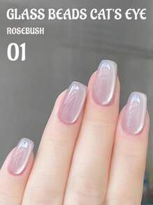 15ml Esmalte de Unha de Cristal de Olho de Gato Tipo Gel Bead de Vidro, Nova Luz Pequena Popular Quente, Cor de Outono e Inverno, Dedicado a Salões de Beleza