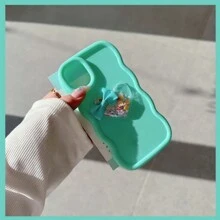 1 Pc Cute Wave Candy-Shaped Phone Case With Smooth Oily Texture, Fruit Liquid Sand Stickers, Compatible With IPhone 11/12/13/14/15/16, Compatible With Redmi Note 11 4G, Compatible With Galaxy A55, Compatible With Infinix Note 30, Compatible With Moto E30, Anti-Drop And Scratch-Resistant,International Version, Not The Domestic Version - Purple - View 8