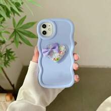 1 Pc Cute Wave Candy-Shaped Phone Case With Smooth Oily Texture, Fruit Liquid Sand Stickers, Compatible With IPhone 11/12/13/14/15/16, Compatible With Redmi Note 11 4G, Compatible With Galaxy A55, Compatible With Infinix Note 30, Compatible With Moto E30, Anti-Drop And Scratch-Resistant,International Version, Not The Domestic Version - Purple - View 3