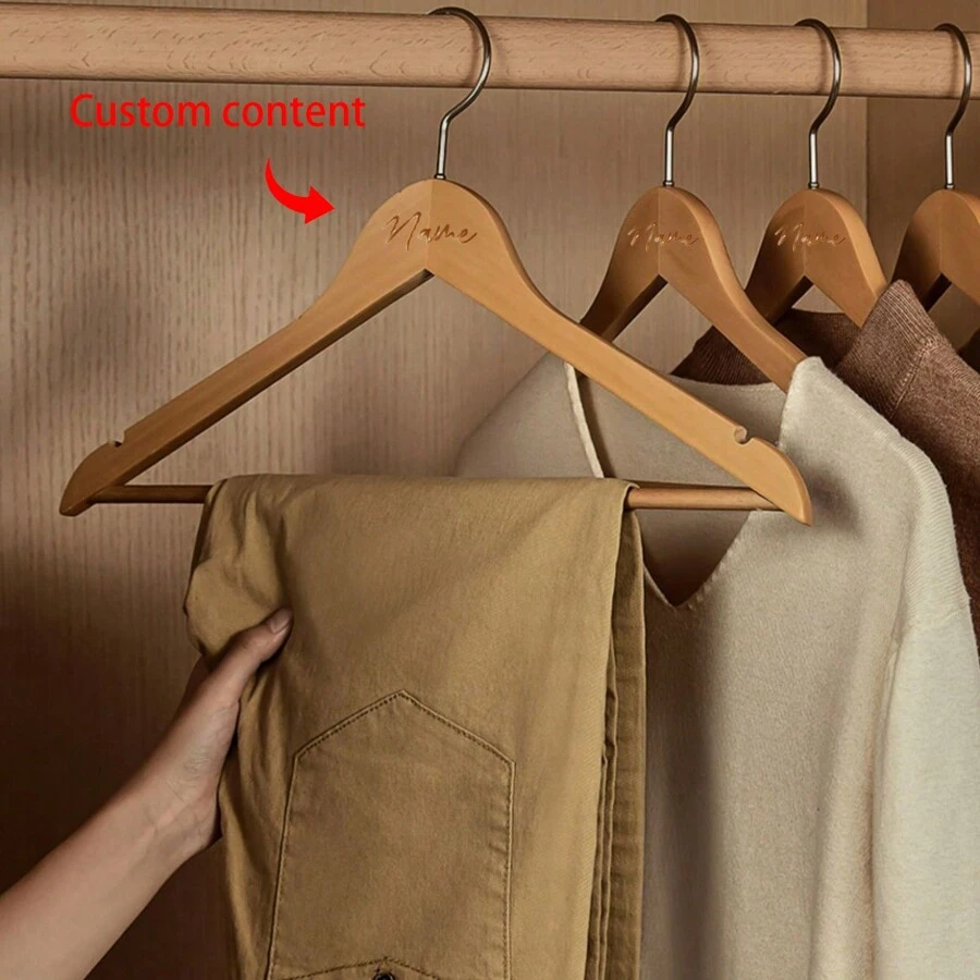 [Customization] 1 Piece Personalized Bridal Party Hanger - Wedding Hanger - Wooden Carved Hanger - Bridal Hanger - Wedding Attendant Name Accessories,Multi-Functional, Anti-Mold,Ornamental,Exquisite,Stylish,High-Quality,Adorable,Modern,Custom,Unique,Personalized,Ideal Gifts For Him,Ideal Gifts For Her,Her,Boyfriend,Girlfriend,Dad,Mom,Family,Friends,Son,Daughter,Kids,Kitchen,Dining Room,Bedroom,Office,Living Room,Home,Garden,Tea Room,For Anniversaries,For Birthdays,For Housewarming,For Graduation